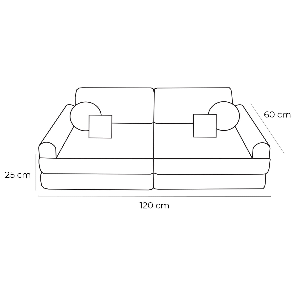 Modulinė vaikiška sofa „Slimcord“