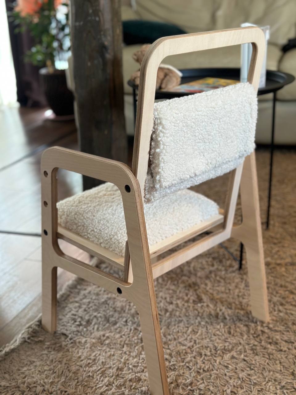 Adjustable Children Chair Luula - Vanilla Lamb