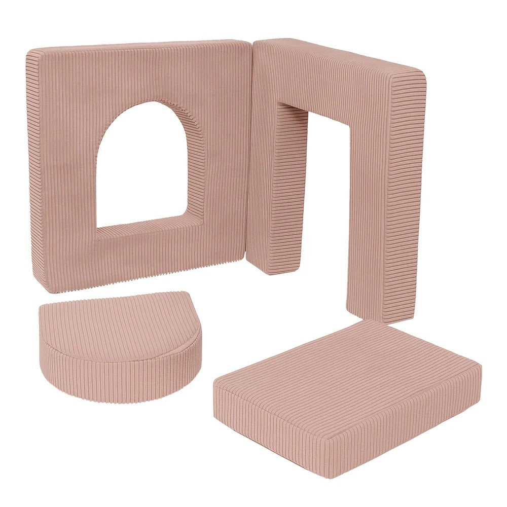Aesthetic Soft Play Set for Toddlers, 4 Elements - Pink