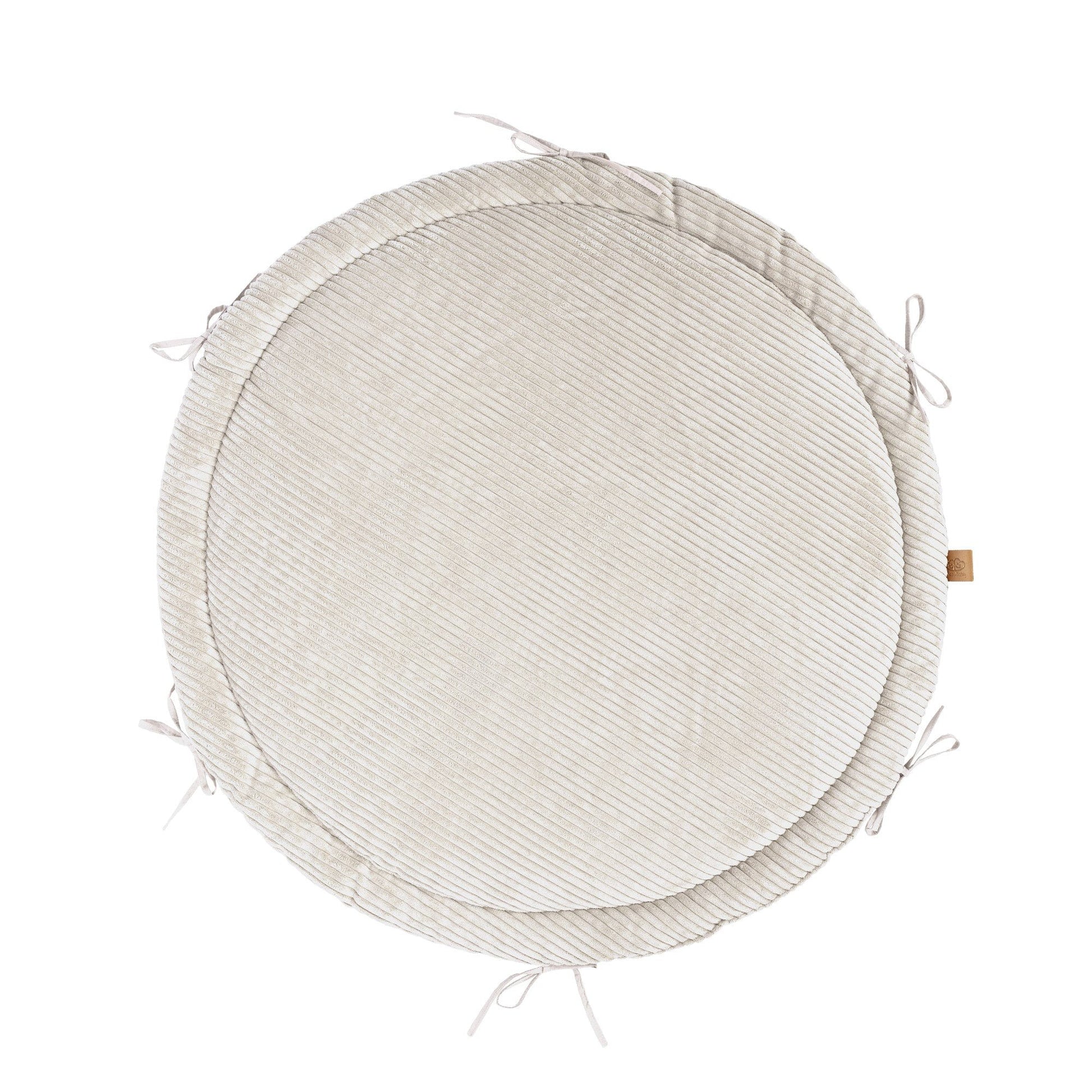 Baby Nest & Play Mat With Crib Bumper Braid - Ecru