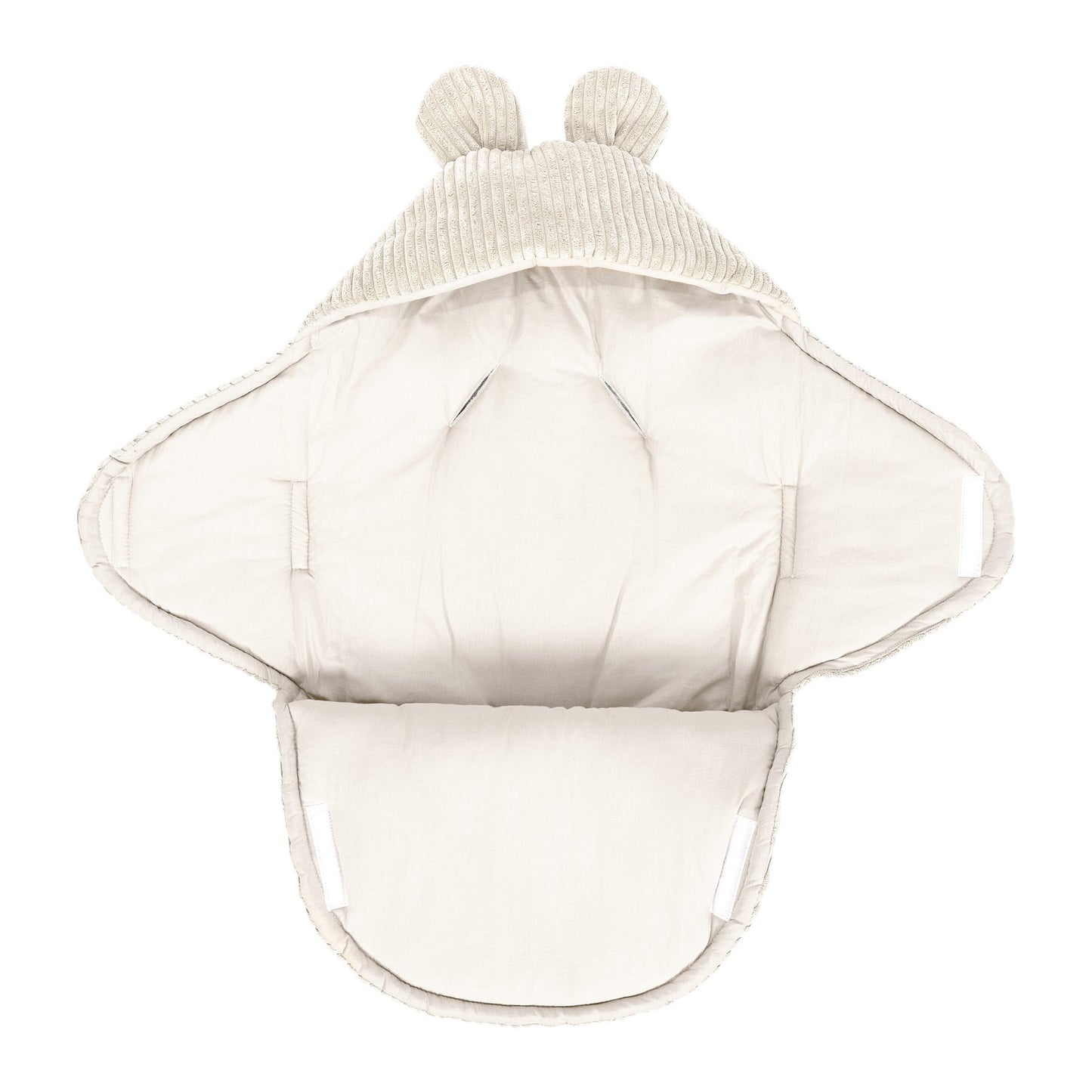Baby Swaddle with Bear Ears – Ecru