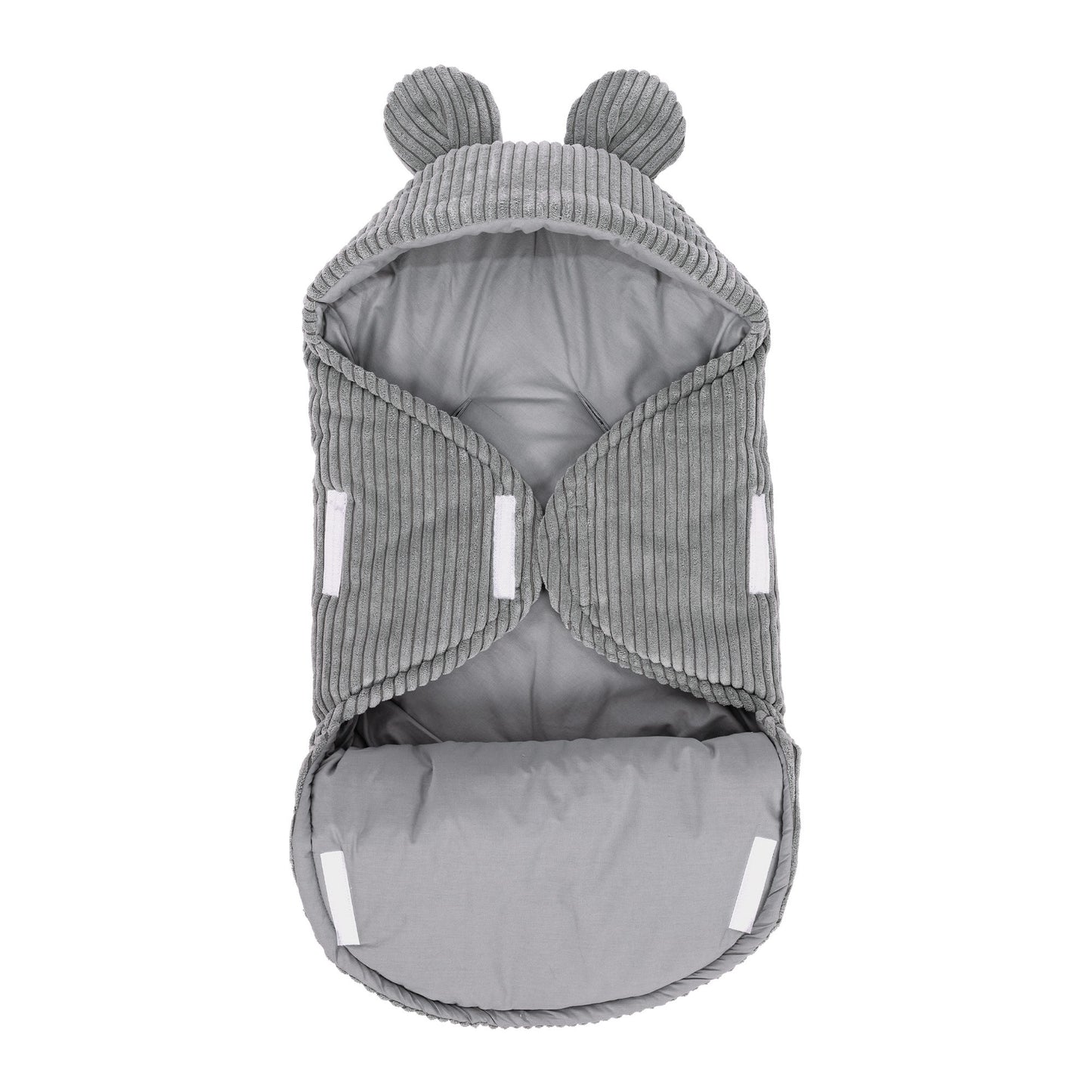 Baby Swaddle with Bear Ears – Grey