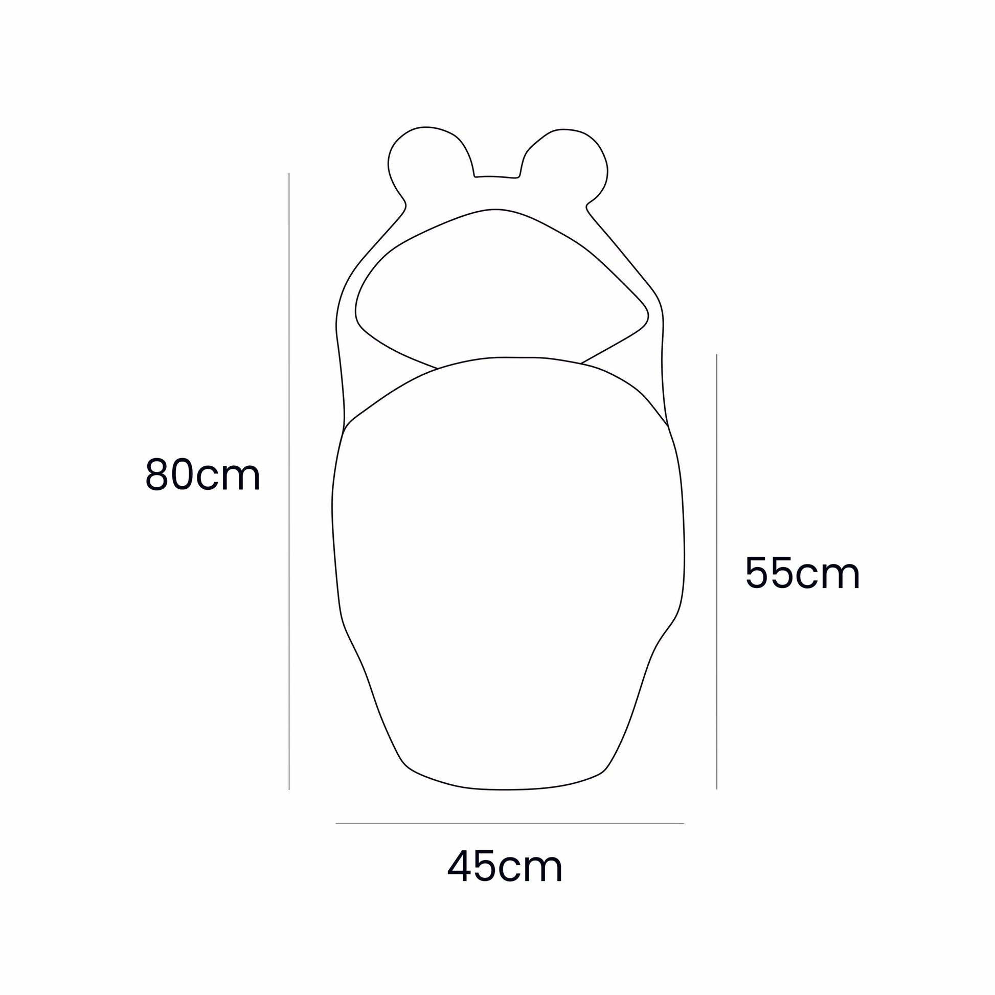 Baby Swaddle with Bear Ears – Ecru