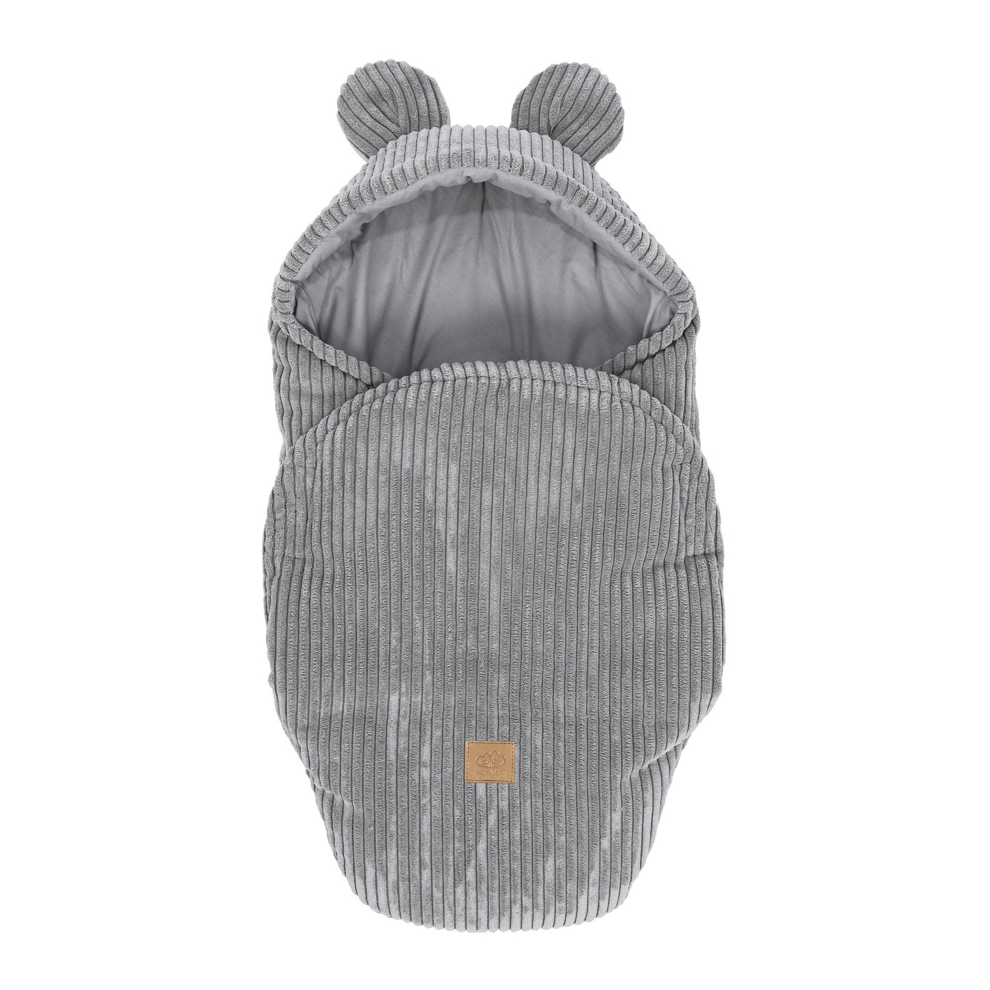 Baby Swaddle with Bear Ears – Grey