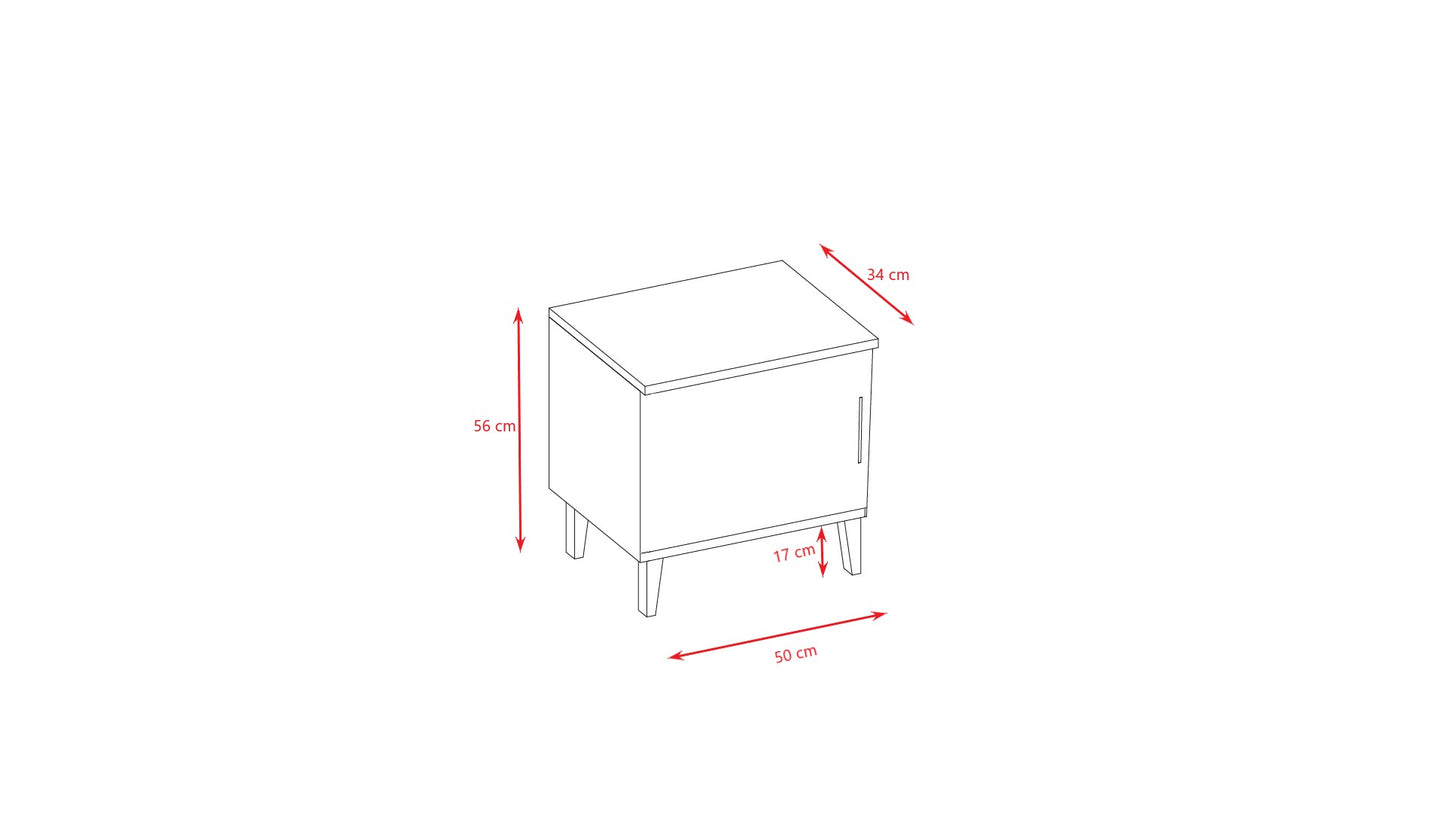 Bedside Table Kubi - Cashmere