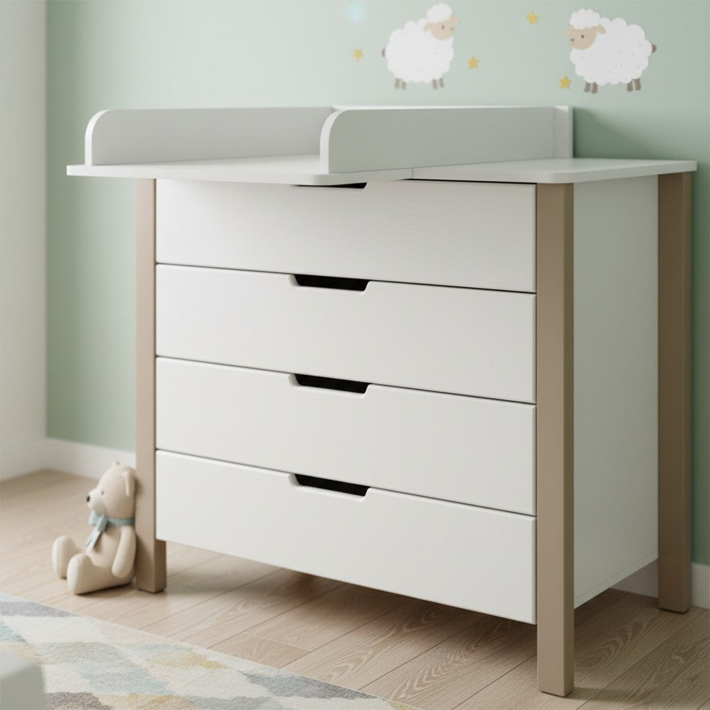 Changing Dresser ELIN - Cappuccino/White
