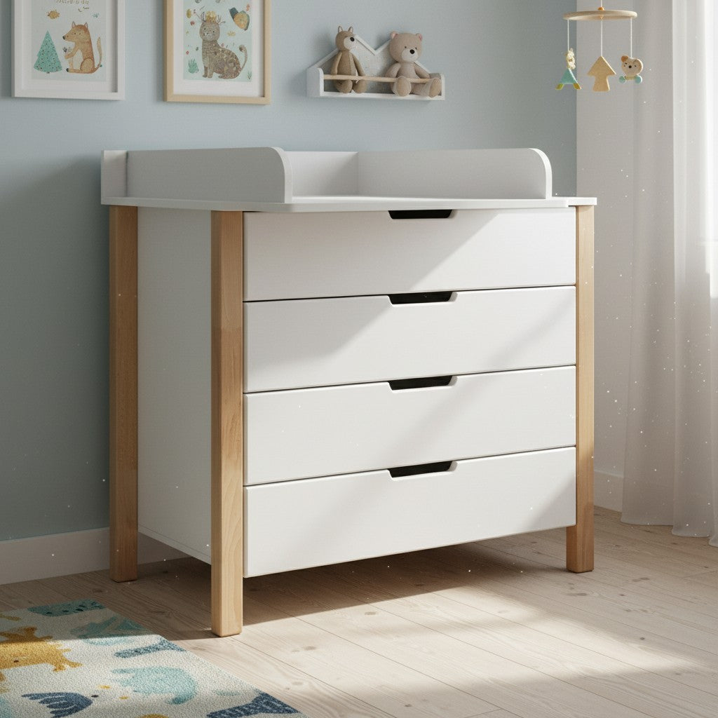 Changing Dresser ELIN - Natural/White