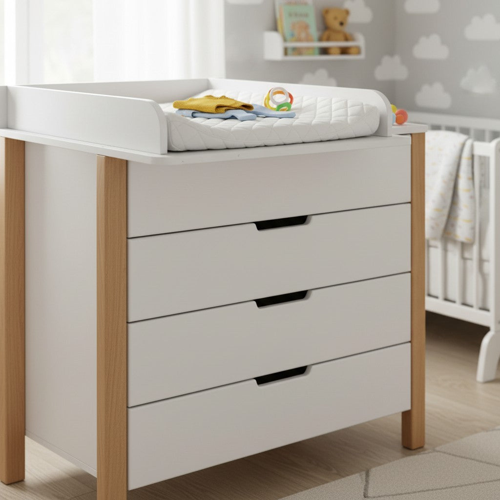Changing Dresser ELIN - Natural/White