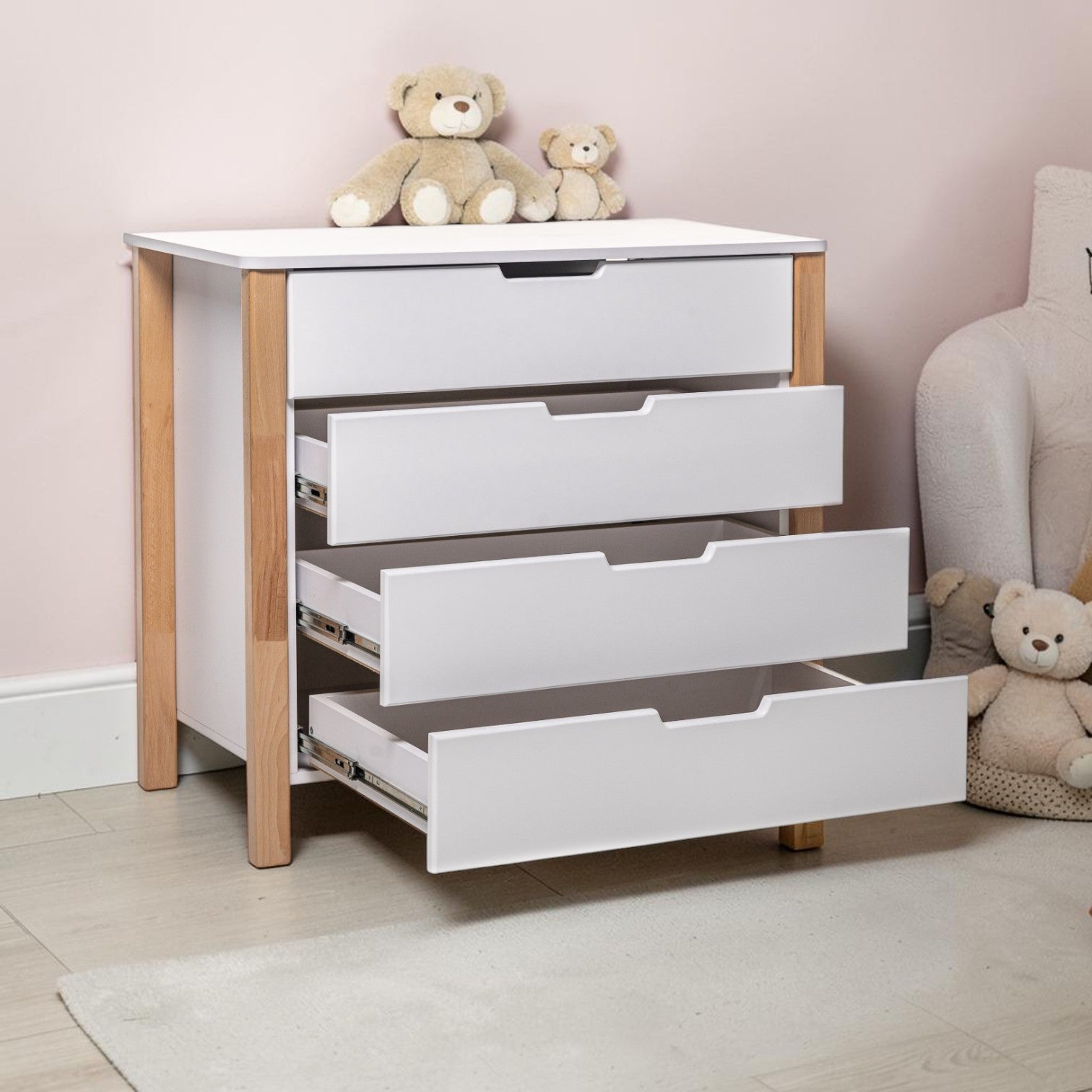 Changing Dresser ELIN - Natural/White