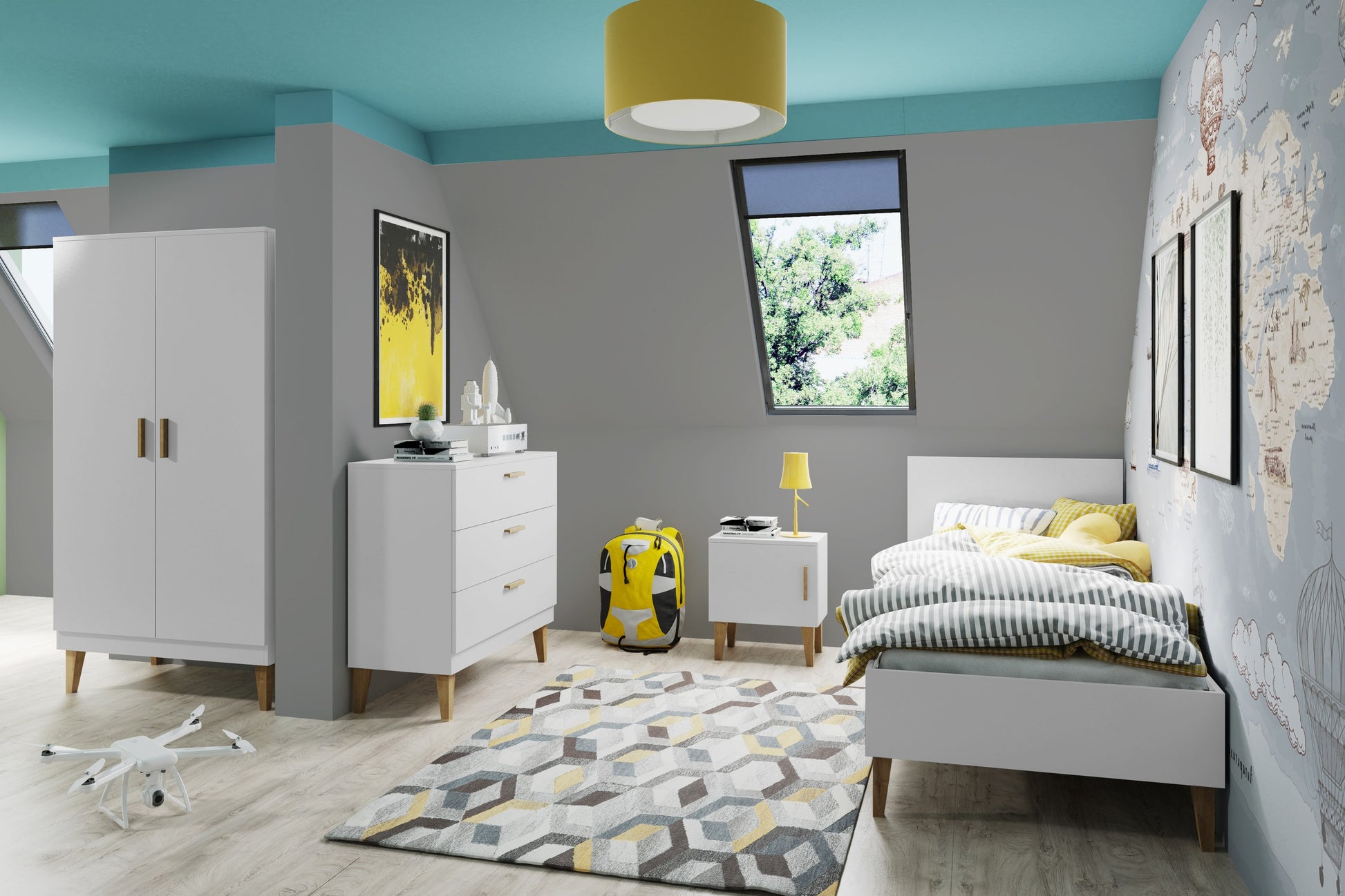 Chest of Drawers Kubi - White