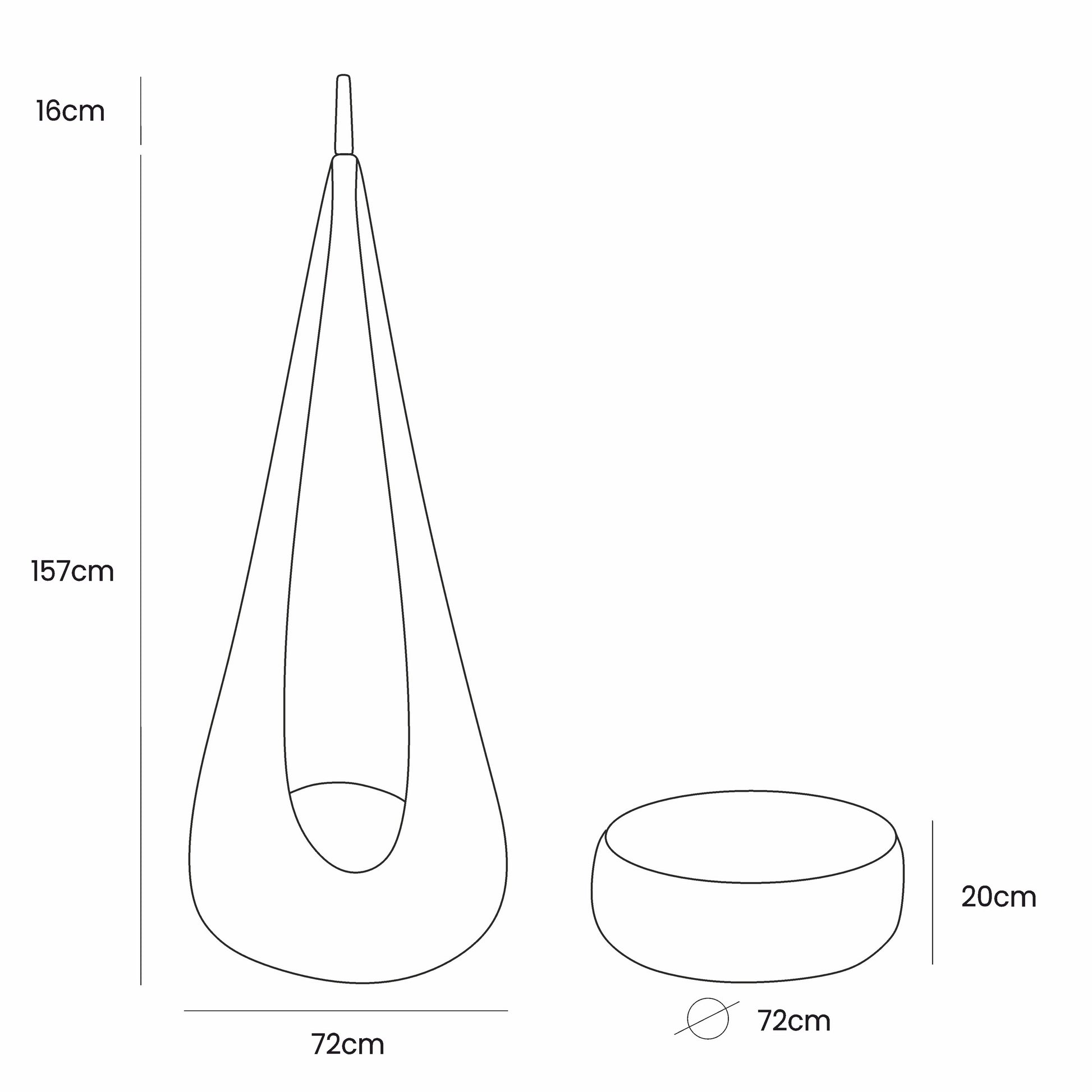 Cocoon Swing for Kids - Churros Cotton Candy White