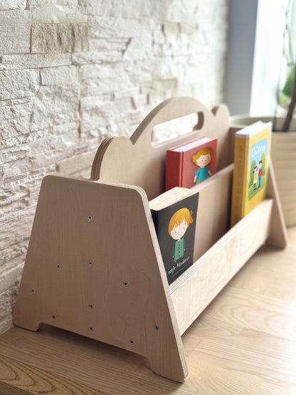 Montessori Double Sided Wooden Book Display For Kids