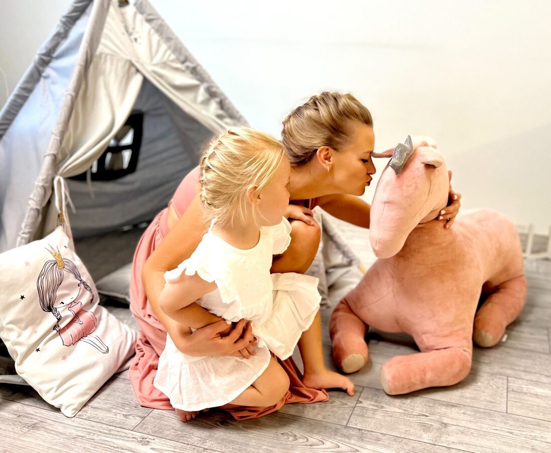 Giant Soft Toy Wingless Pegasus – Dusty Pink