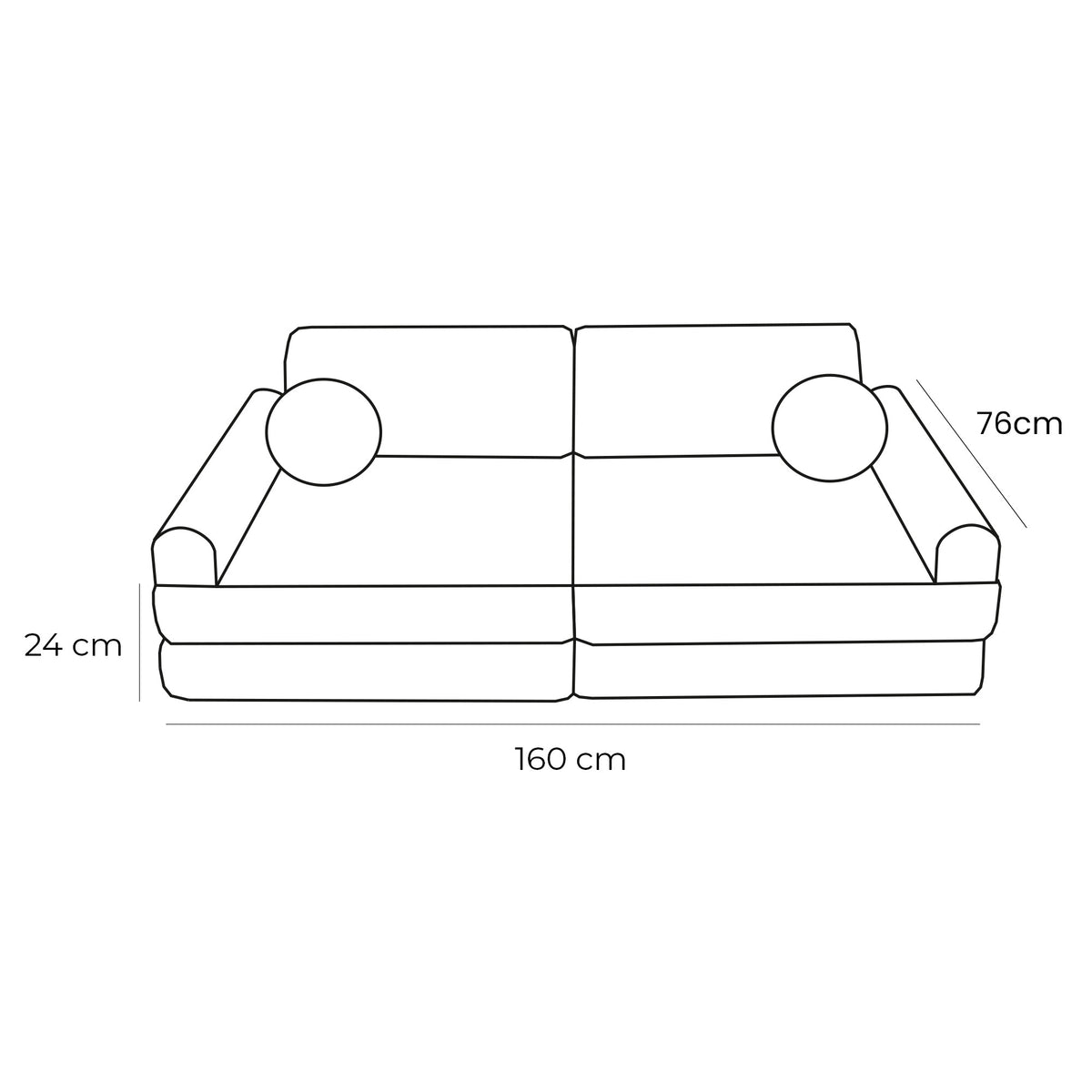 MeowBaby® didelė modulinė sofa „Slimcord Premium“