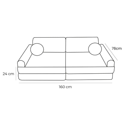 MeowBaby® didelė modulinė sofa „Slimcord Premium“