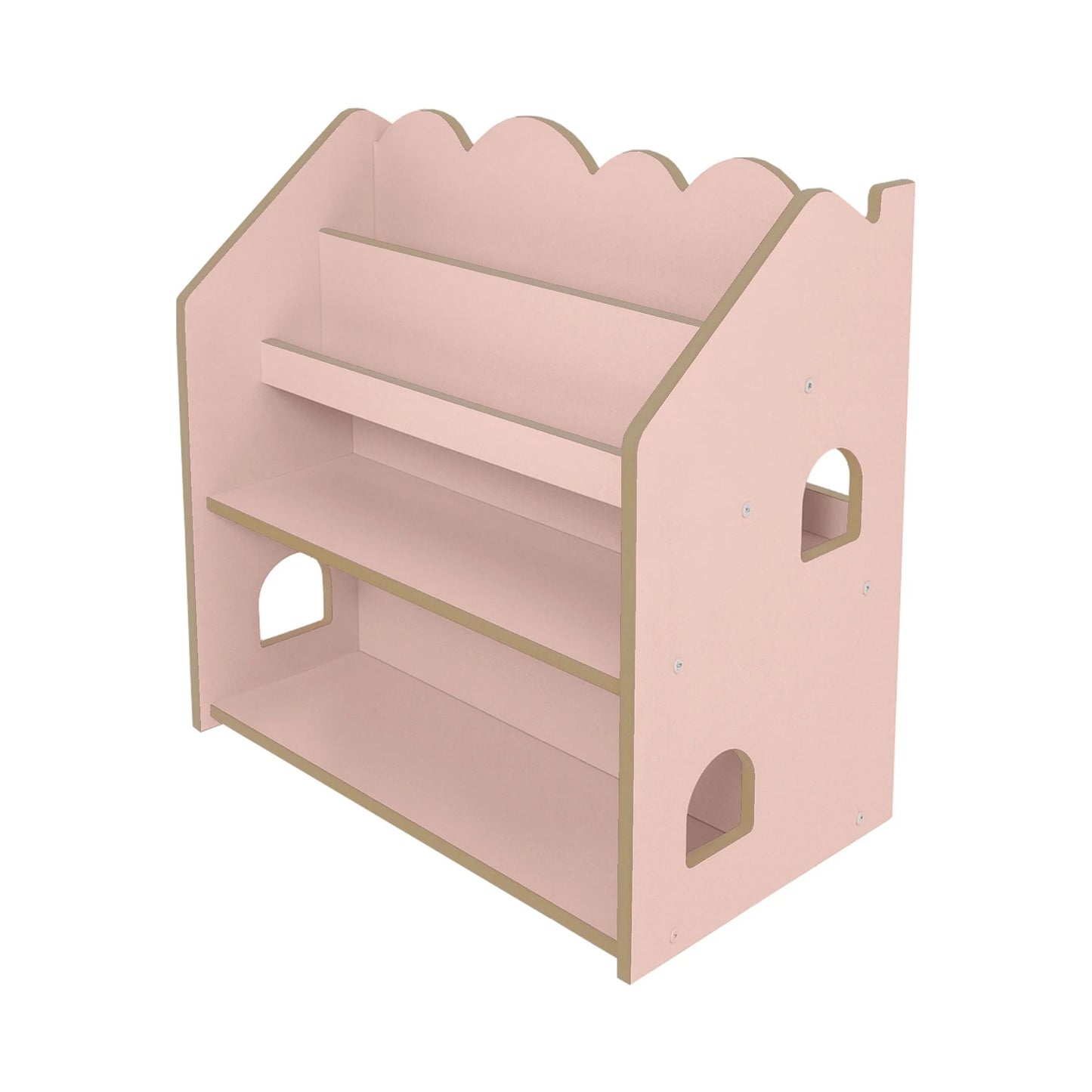 MeowBaby Montessori MDF House Bookcase - Pink
