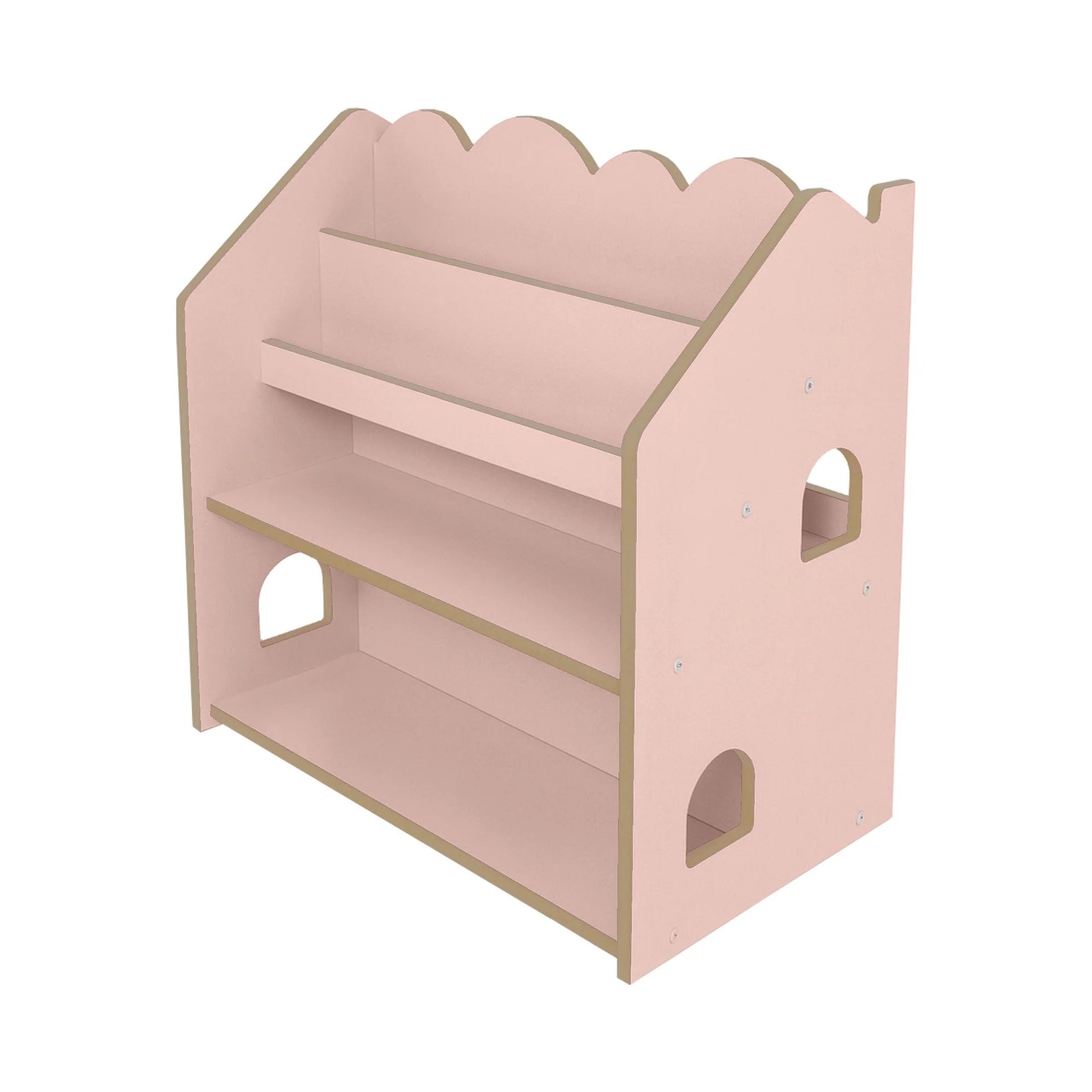 MeowBaby Montessori MDF House Bookcase - Pink