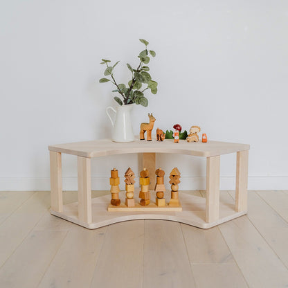 Modular Montessori Shelf Corner - 2 Shelves