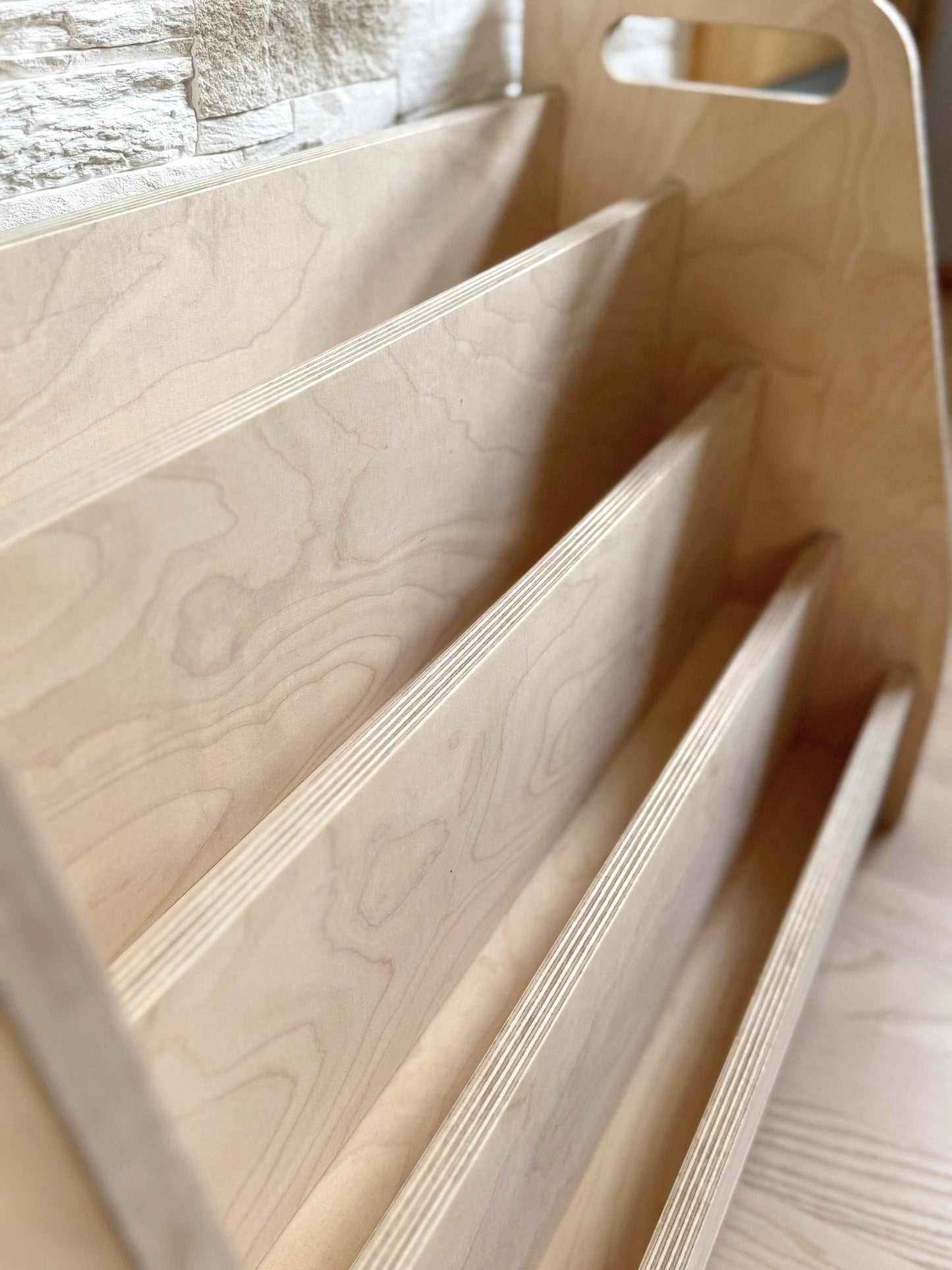 Montessori Wooden Front Facing Book Display For Kids