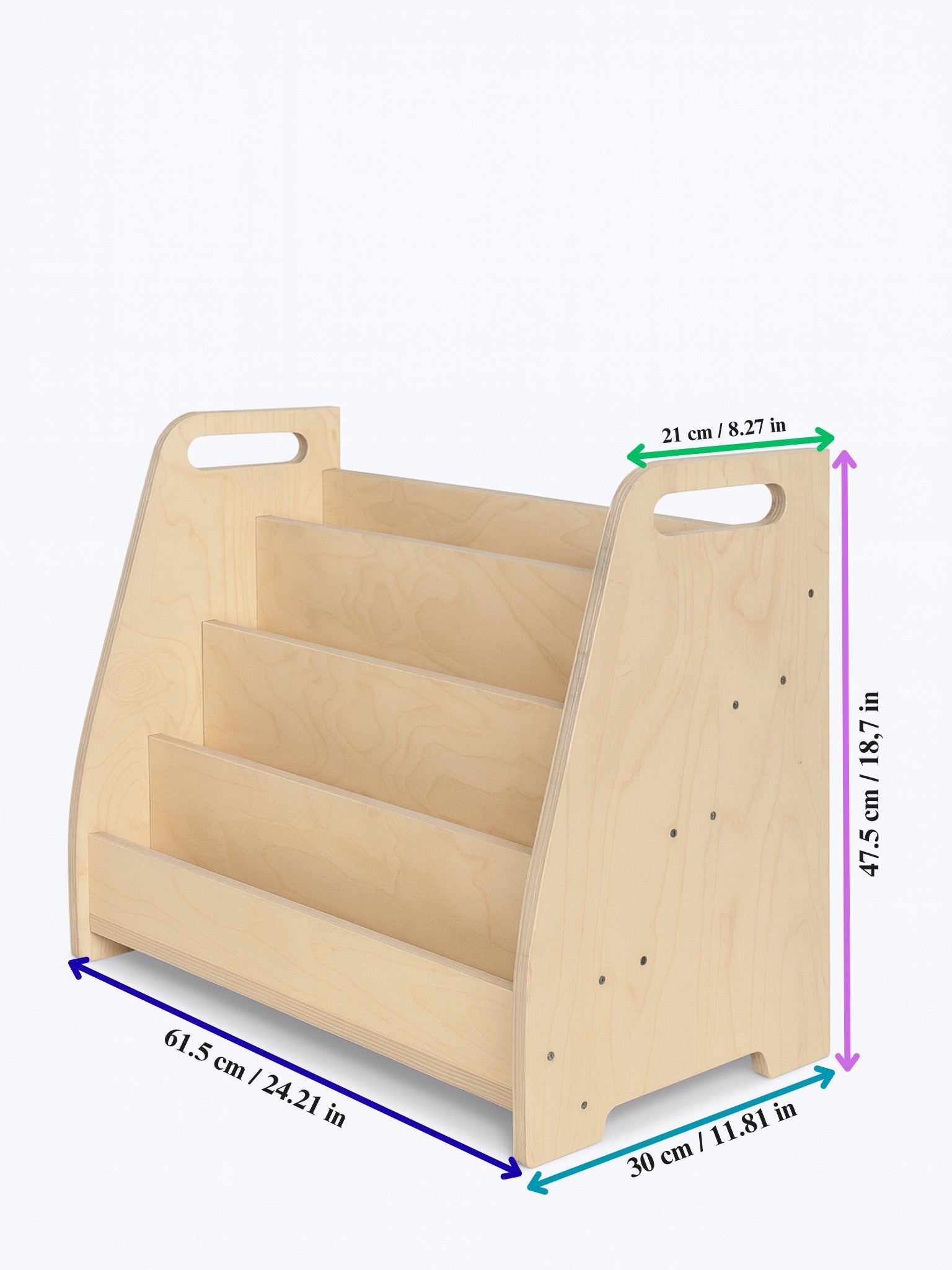 Montessori Wooden Front Facing Book Display For Kids