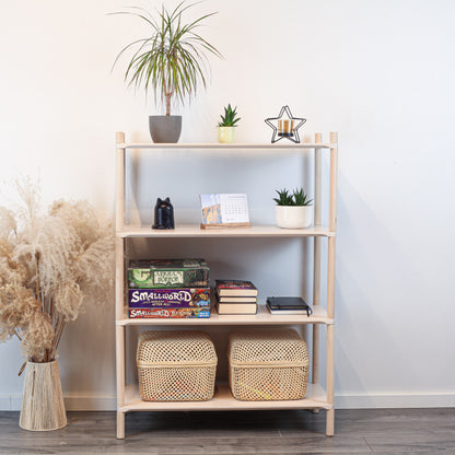 Montessori-Inspired Wooden Shelving Unit Medium, 4 Shelves