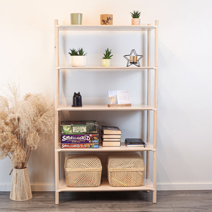 Montessori-Inspired Wooden Shelving Unit Medium, 5 Shelves