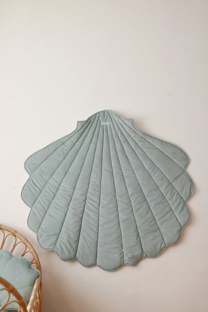 Organic Cotton and Velvet Shell Playmat - Mint