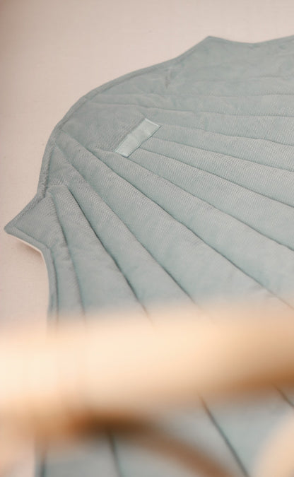 Organic Cotton and Velvet Shell Playmat - Mint