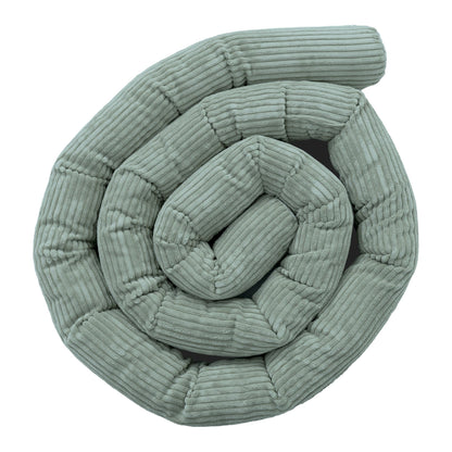 Protective Roll Bumper for Baby Crib – Olive Green