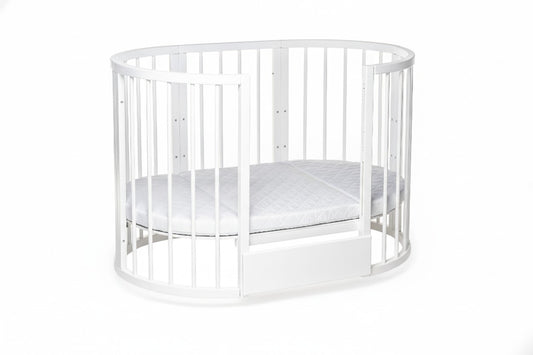 Round Baby Crib OLIN - White