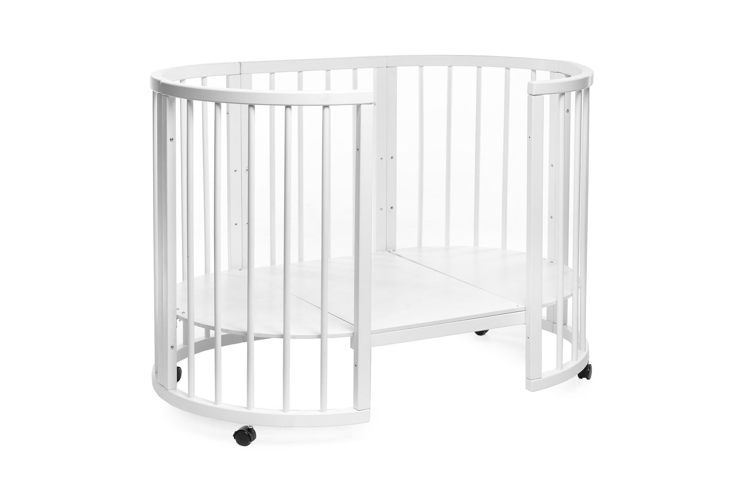 Round Baby Crib OLIN - White