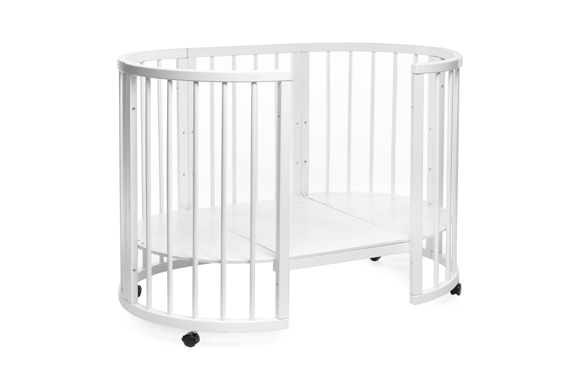 Round Baby Crib OLIN - White