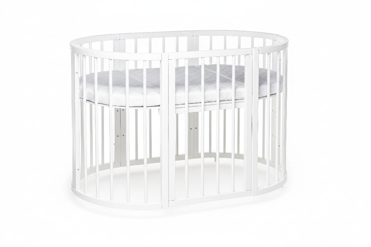 Round Baby Crib OLIN - White