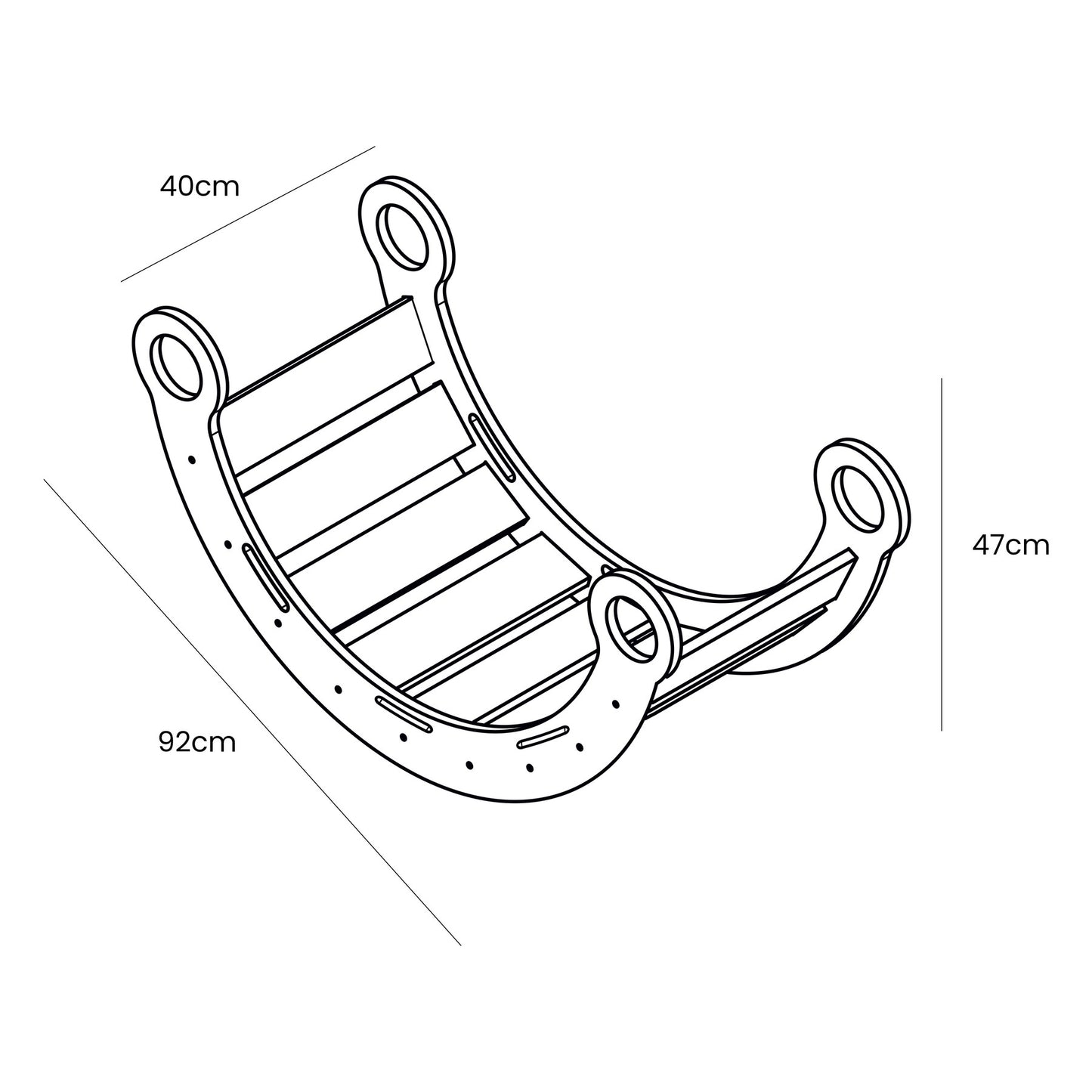 Snug Rocker for Kids - Natural With Beige Pillow