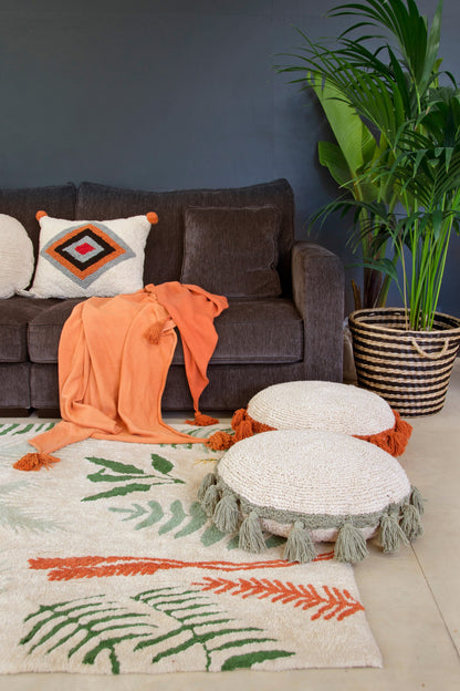 Washable Rug Botanic Plants, 140 x 200 cm 