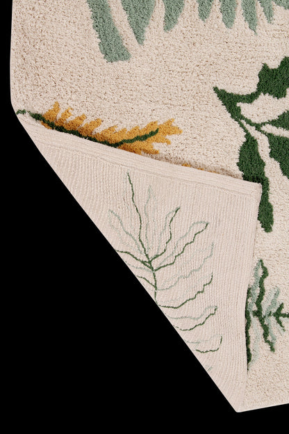 Washable Rug Botanic Plants, 140 x 200 cm 